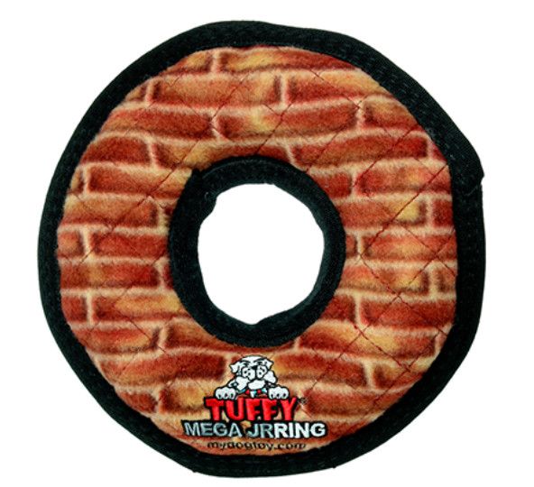 Tuffy Mega Ring Dog Toy, Brick, Regular