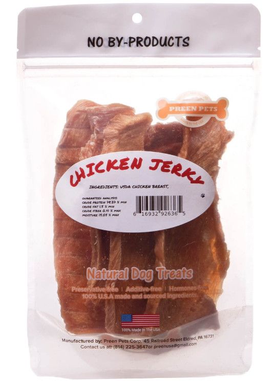 Preen Pets Chicken Jerky Dog Treats, 4-oz