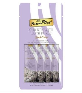 Fussie Cat Chicken with Duck Puree Cat Treats, 4-count