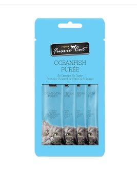 Fussie Cat Oceanfish Puree Cat Treats, 4-count