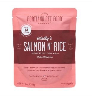 Portland Pet Food Company Wally's Salmon N' Rice Meal Wet Dog Food, 9-oz