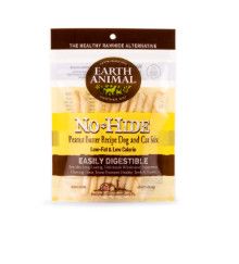 Earth Animal No-Hide Peanut Butter Stix Chew Dog Treat, 10-pack