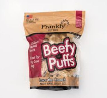 Frankly Beefy Puffs Dog Treats, Venison, 5-oz