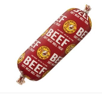 Happy Howie's Beef Meat Roll Dog Treats, 12-oz