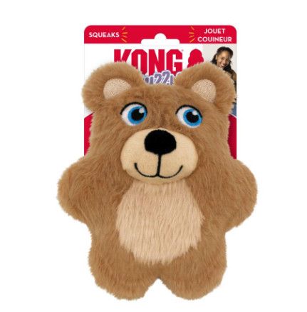 KONG Snuzzles Kiddos Teddy Bear Dog Toy, Beige, Small