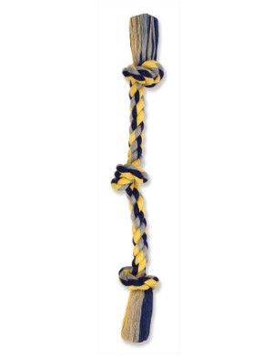Mammoth Flossy Chews 3 Knot Rope Dog Toy, Color Varies, Small