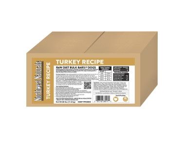 Northwest Naturals Raw Diet Grain-Free Turkey Dinner Bar Raw Frozen Dog Food, BULK 25-lb