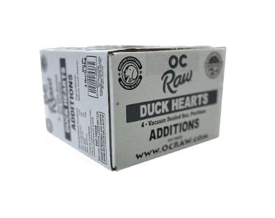 OC Raw Additions Whole Duck Heart Frozen Dog Food, 2-lb