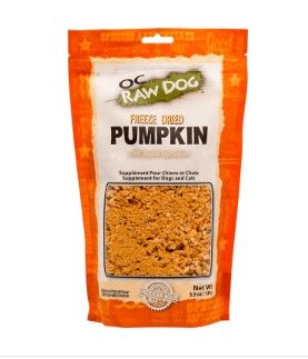 OC Raw Dog Pumpkin Freeze-Dried Supplement for Dogs & Cats, 5.5-oz