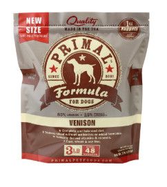 Primal Raw Frozen Nuggets Venison Formula Dog Food, 3-lb