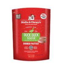 Stella & Chewy's Grain-Free Duck Duck Goose Dinner Patties Raw Frozen Dog Food, 12-lb