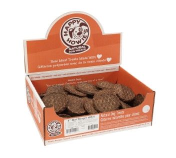 Happy Howie's Beef Burgers Dog Treat, 4-in, 1-count