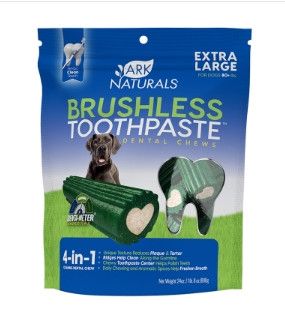 Ark Naturals Brushless Toothpaste Dental Chew for X-Large Dogs, 18-oz