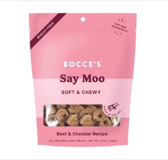 Bocce's Bakery Everyday Say Moo Beef & Cheddar Recipe Soft & Chewy Dog Treats, 6-oz