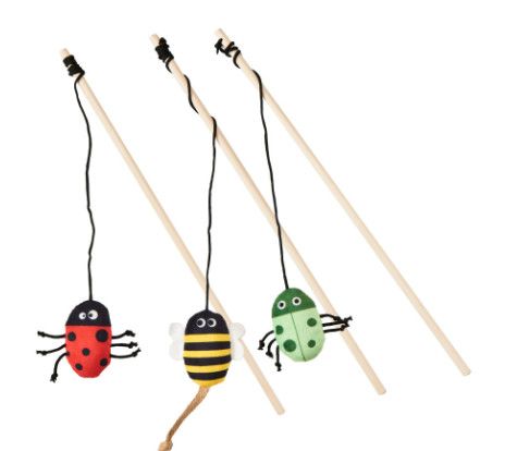 Ethical Pet Spot Love The Earth Insect Teaser Wand Cat Toy, Assorted