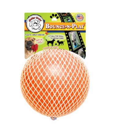 Jolly Pets Bounce-n-Play Dog Toy, Orange, 8-in