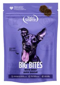 NutriSource Big Bites Beef Grain-Free Dog Treats, 14-oz