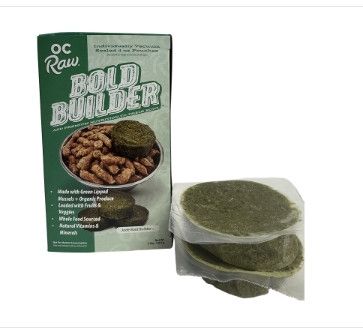 OC Raw Bold Builder Jade Green Lipped Mussel Raw Frozen Dog Food, 2-lb