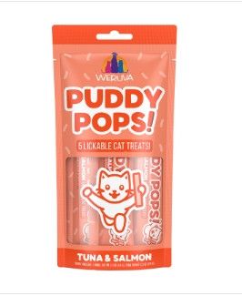 Weruva Cat Puddy Pops Tuna & Salmon Lickable Cat Treats, 5-pk