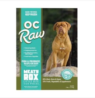 OC Raw Dog Fish & Produce Meaty Rox Raw Frozen Dog Food, 7-lb