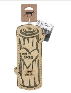 Tall Tails Natural Leather Love My Dog Log Dog Toy, 9-in