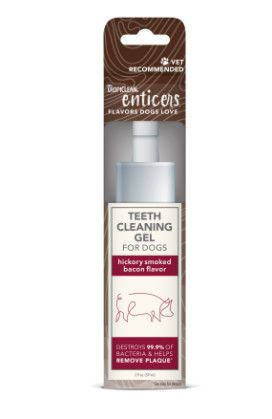Tropiclean Enticers Hickory Smoked Bacon Teeth Cleaning Gel for Dogs, 2-oz