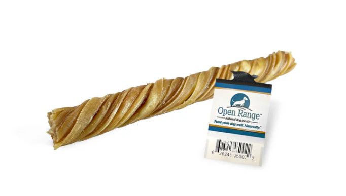 Home Range/Open Range Beef Tripe Twist Bully Stick Dog Treats, 5-in