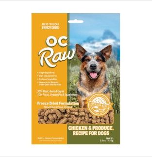 OC Raw Dog Chicken & Produce Meaty Rox Raw Freeze-Dried Dog Food, 5.5-oz
