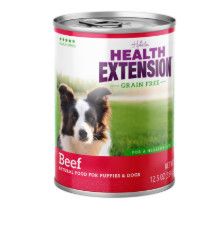 Health Extension Grain-Free Beef Entree Canned Dog Food, 12.5-oz