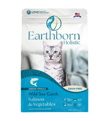 Earthborn Holistic Wild Sea Catch Salmon & Vegetables Indoor Dry Cat Food, 12.5-lb