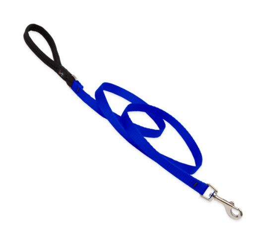 Lupine Pet Basic Solids Dog Leash, Blue, 1/2-in x 4-ft