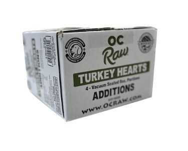 OC Raw Additions Diced Turkey Heart Frozen Dog Food, 2-lb