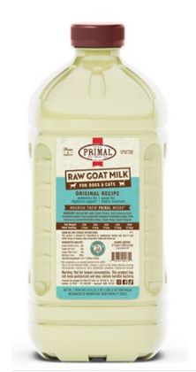 Primal Raw Frozen Goat Milk for Dogs & Cats, 0.5-gal