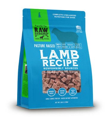 Raw Dynamic Lamb Frozen Raw Dog Food, 6-lb