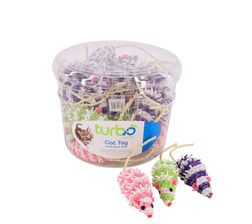 Turbo Mop Mice Cat Toy, Assorted Colors, 1-ct