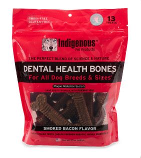 Indigenous Smoked Bacon Dental Bones Dog Treats, 13-count