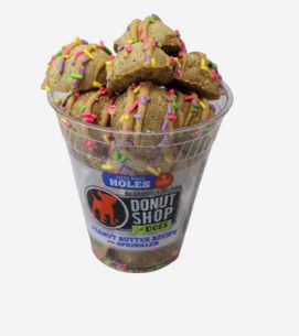 K9 Granola Factory Donut Holes Peanut Butter with Sprinkles Dog Treats, 15-count