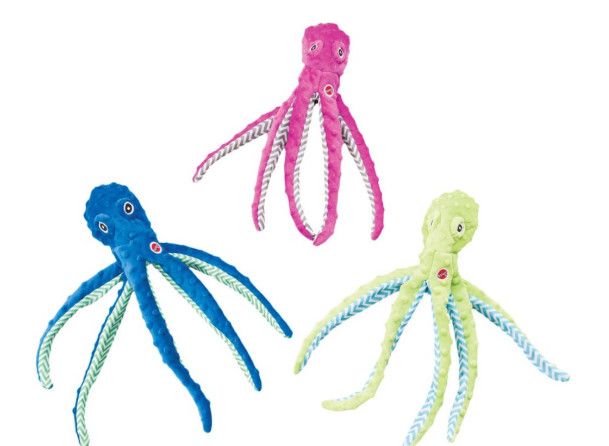 Ethical Pet Skinneeez Extreme Octopus Dog Toy, Color Varies, 16-in
