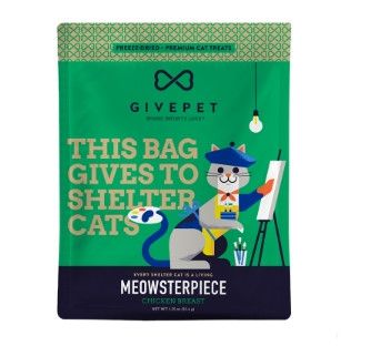 GivePet Meowsterpiece Chicken Freeze-Dried Cat Treats, 1.25-oz