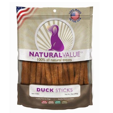 Loving Pets Natural Value All Natural Soft Chew Duck Stick Recipe for Dogs, 14-oz