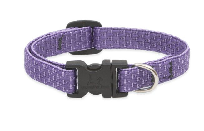 Lupine Pet Eco Adjustable Dog Collar, Lilac, 1-in x 16-28-in