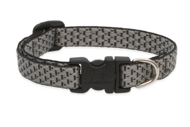 Lupine Pet Eco Adjustable Dog Collar, Granite, 1/2-in x 8-12-in