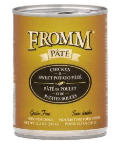 Fromm Chicken & Sweet Potato Pate Canned Dog Food, 12.2-oz