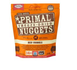 Primal Raw Beef Nuggets Freeze-Dried Raw Dog Food, 14-oz