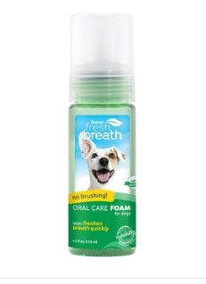Tropiclean Fresh Breath Oral Care Mint Foam for Dogs, 4.5-oz