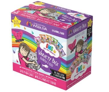 BFF OMG GRAVY Rainbow A Gogo Variety Pack Wet Cat Food Pouch, 3-oz, 12-pk