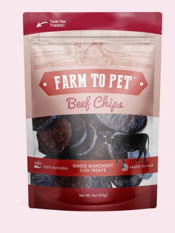 Farm To Pet Beef Chips Dog Treats, 4-oz