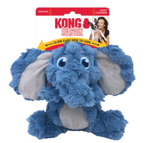 KONG Scrumplez Elephant Dog Toy, Medium