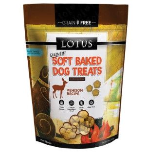 Lotus Soft Baked Venison Grain-Free Dog Treats, 10-oz