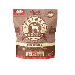 Primal Raw Frozen Nuggets Pork Formula Dog Food, 3-lb